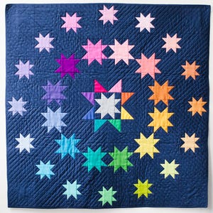 Astral Farbkreis - ein digitales Muster - Mini Quilt, Wandbehang, Home Décor, Art