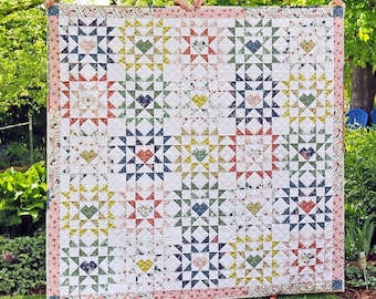 Starlit Love Quilt Pattern - Fat Quarter Friendly