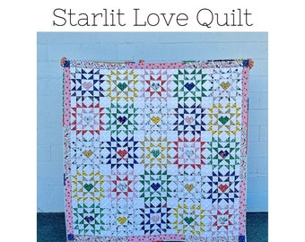 Starlit Love Quilt Pattern - Fat Quarter Friendly