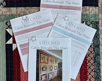 Printed Pattern - Cabin Beneath the Stars quilt