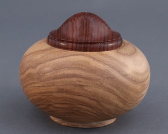 Ash and Mopane   Keepsake urn  2.75” Tall X 3.125” wide II-22