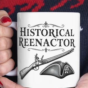 Flintlock Musket Mug | Historical Reenactor Gift | History Buff Coffee Cup | Civil War Revolutionary War
