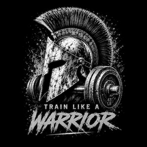 Train Like a Warrior Tank Top | Spartan Gym Tank | Weightlifting Tank Top | Bodybuilding Workout Shirt | Fitness Gift for Men