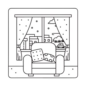 Kolorowanka „Cozy Nooks Bold Easy” | 90 stron, plik PDF do druku (pobranie cyfrowe) zdjęcie 10