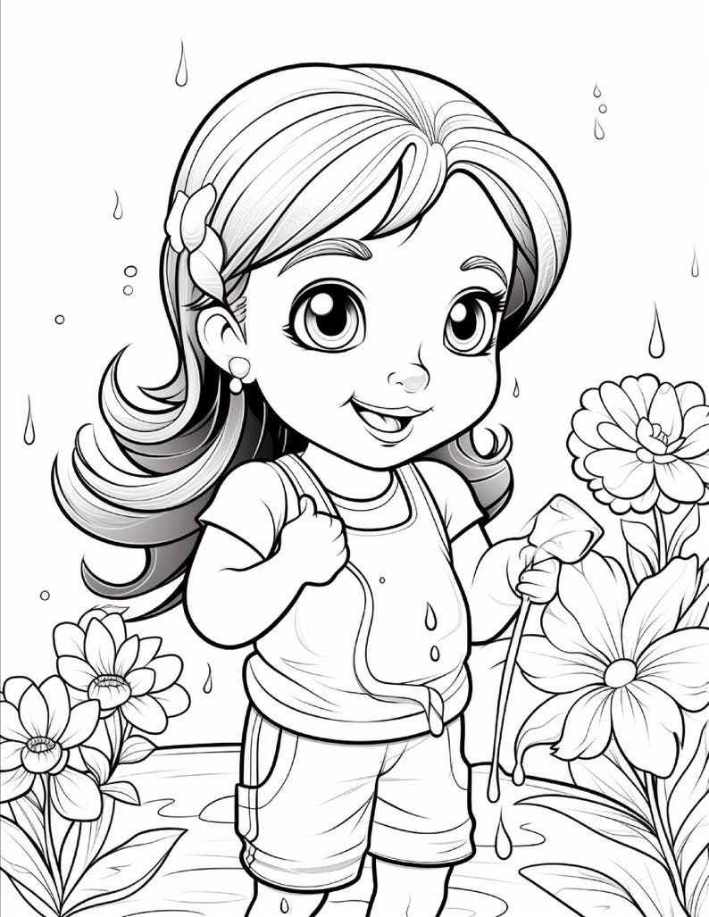 103ページの雨の日ぬり絵ブック｜幼児・未就学児向けアクティビティ（PDFダウンロード） 画像 7
