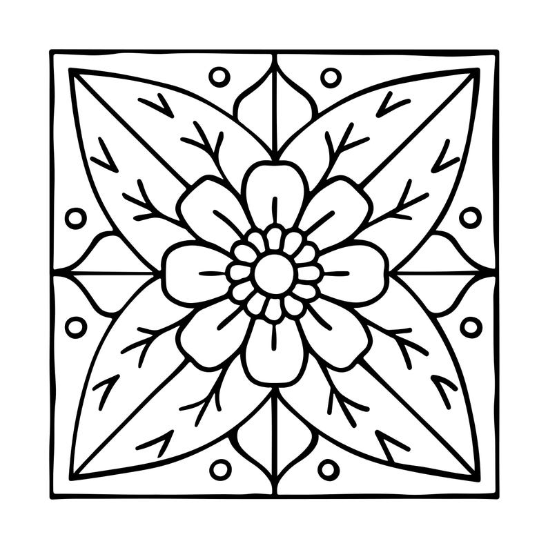 Bold Floral Pattern Coloring Book | 130 Pages, Adult Relaxation (Digital Download) image 18