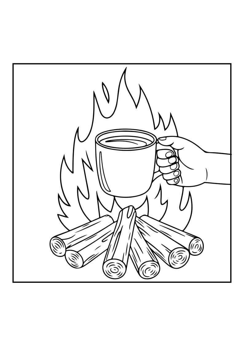Cozy Hygge Coloring Book | 91 Pages Relaxing Home Scenes (Digital PDF Download) image 8