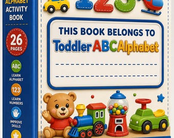 Libro de actividades del alfabeto ABC para niños pequeños / Cuaderno de aprendizaje preescolar (PDF imprimible)