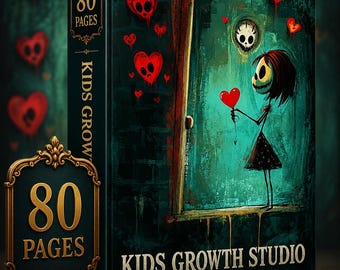 Libro da colorare gotico / 80 pagine spettrali per Halloween (download digitale in PDF)