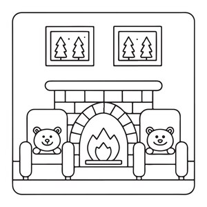 Kolorowanka „Cozy Nooks Bold Easy” | 90 stron, plik PDF do druku (pobranie cyfrowe) zdjęcie 8