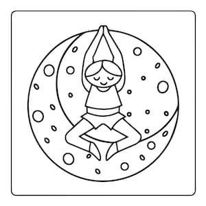 Cozy Space Coloring Book | 100 Bold Easy Pages (Digital Download) image 10