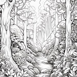 Målarbok i den magiska skogen | 320 sidor med djärva fantasisvampmönster (digital nedladdning) bild 18
