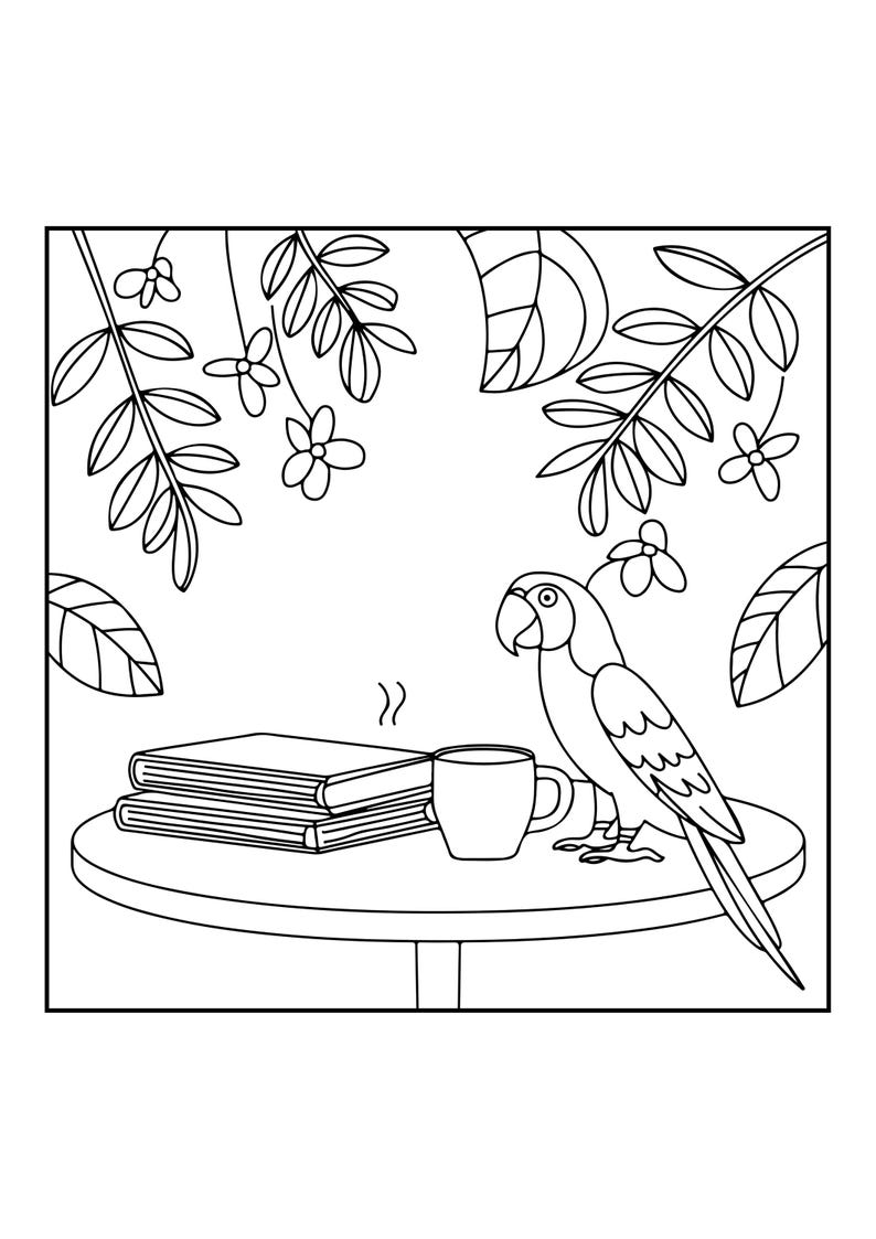 居心地の良い空間ぬりえブック｜54種類のインテリアデザイン（デジタルPDF） 画像 6