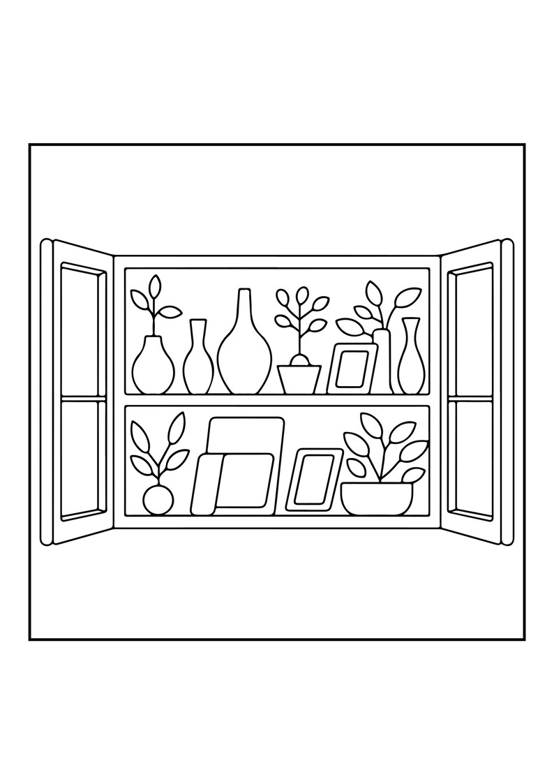 Libro para colorear "Hygge acogedor" con temática de naturaleza, 128 páginas, escenas sencillas y llamativas para adultos (descarga digital). imagen 18