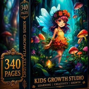 340-Page Fairy Coloring Book | Enchanted Forest, Fantasy Art (Digital PDF Download) image 1
