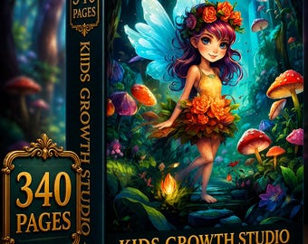 340-Page Fairy Coloring Book | Enchanted Forest, Fantasy Art (Digital PDF Download)