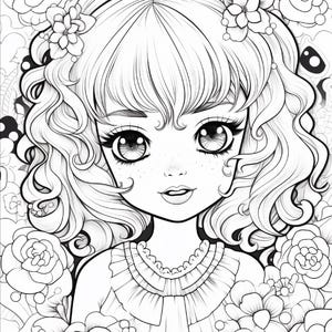100 vrolijke en makkelijke kleurplaten | Kawaii liefdesboek voor stelletjes (digitale download) afbeelding 19