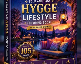 Kolorowanka w stylu hygge | 105 przytulnych skandynawskich stron (do pobrania w wersji cyfrowej)