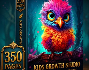 350 Page Whimsical Bird Coloring Book | Kawaii Animals, Woodland Creatures (Digital Download)