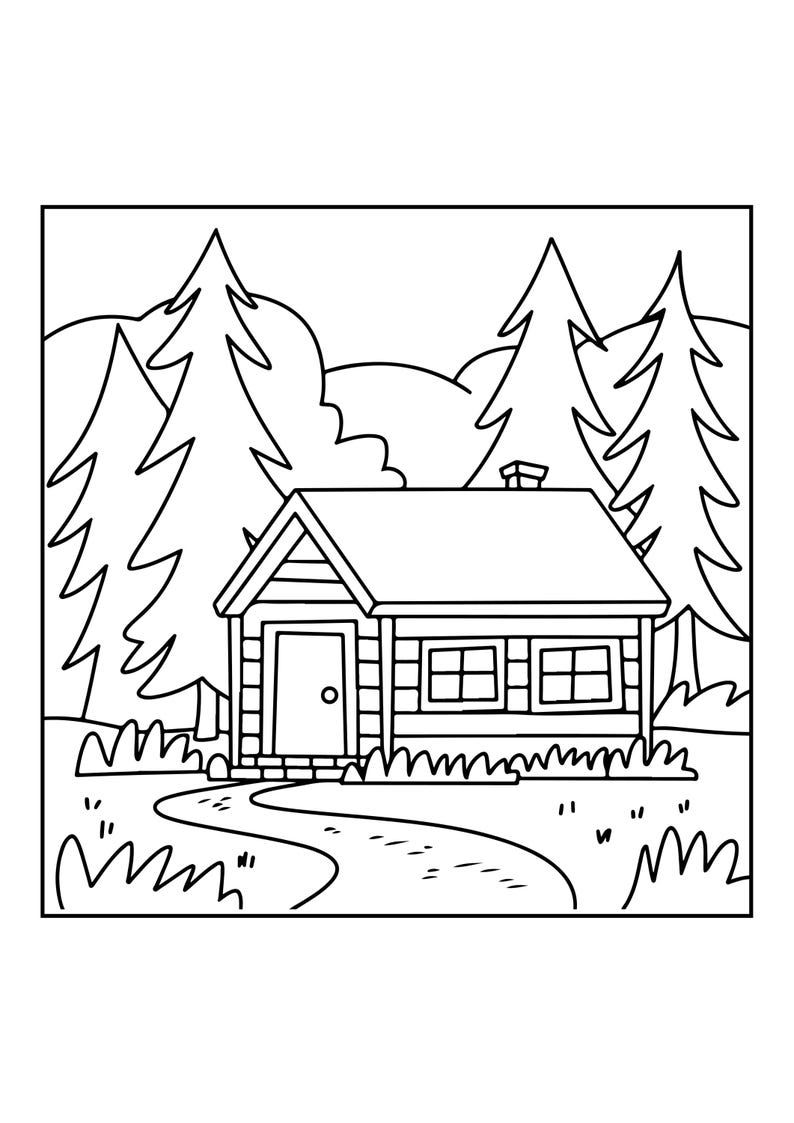 Cozy Hygge Coloring Book | 91 Pages Relaxing Home Scenes (Digital PDF Download) image 19