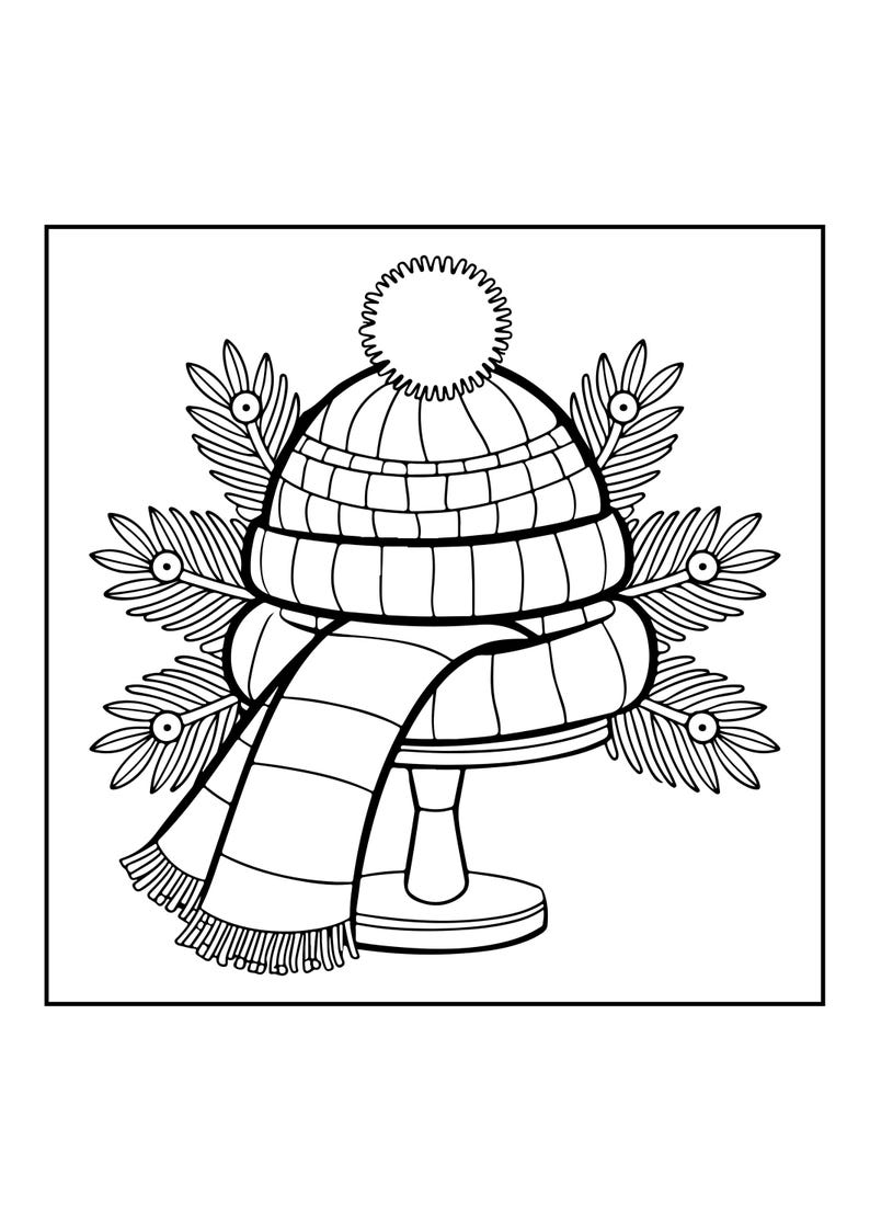 Cozy Hygge Coloring Book | 91 Pages Relaxing Home Scenes (Digital PDF Download) image 10