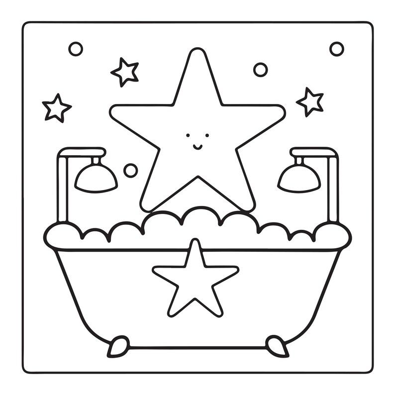 Cozy Space Coloring Book | 100 Bold Easy Pages (Digital Download) image 13