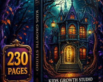 Haunted House Coloring Book | Gothic Halloween Fantasy Art (PDF Download)