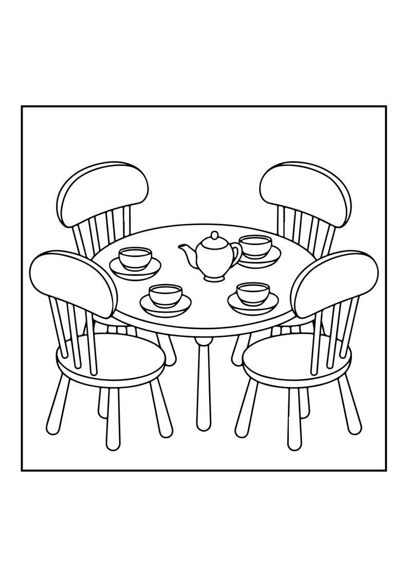 Cozy Hygge Coloring Book | 91 Pages Relaxing Home Scenes (Digital PDF Download) image 9