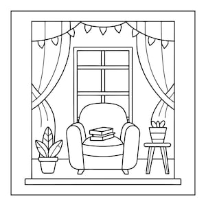 Cozy Kitchen Coloring Book | 108 Bold Easy Pages (Digital PDF) Bild 7