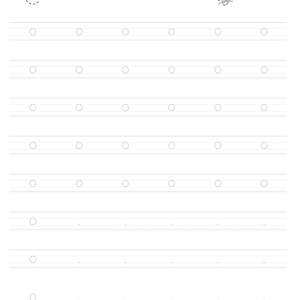 May include: A white educational worksheet for handwriting practice featuring the word owl, a small line drawing of an owl, and multiple rows of dashed circular outlines for tracing the letter o, arranged on standard lined paper for writing practice.
