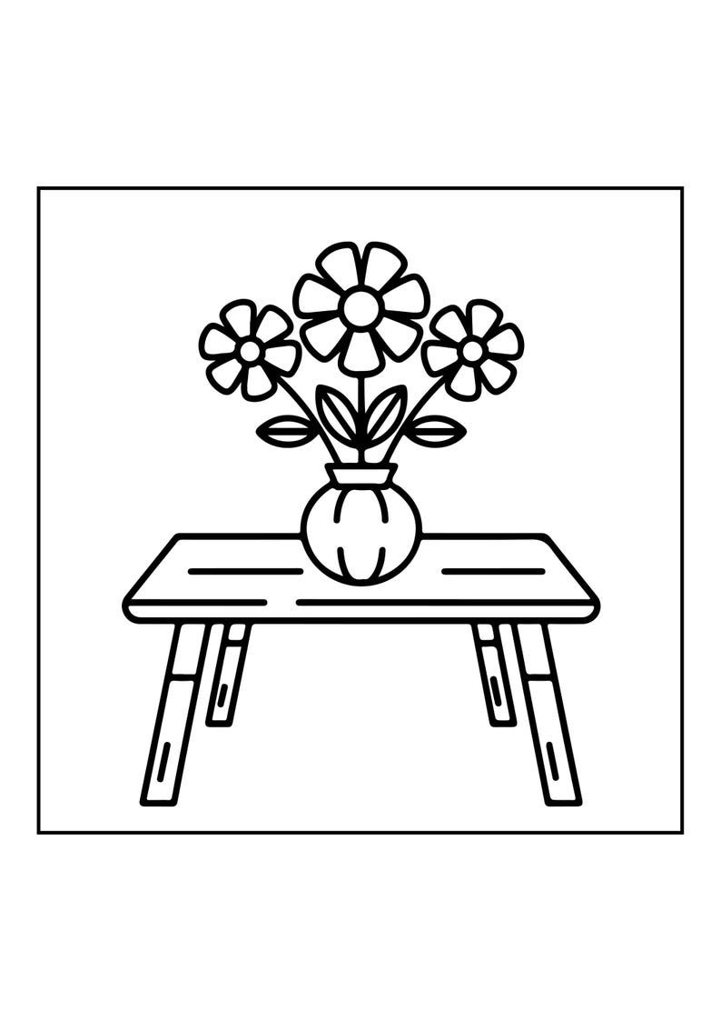 Cozy Hygge Coloring Book | 91 Pages Relaxing Home Scenes (Digital PDF Download) image 16