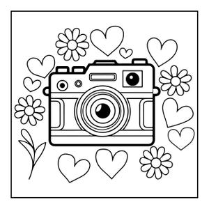 Fet, lättsam målarbok | 50 kawaii-sidor (digital nedladdning) bild 10