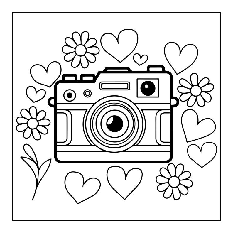 Fet, lättsam målarbok | 50 kawaii-sidor (digital nedladdning) bild 10