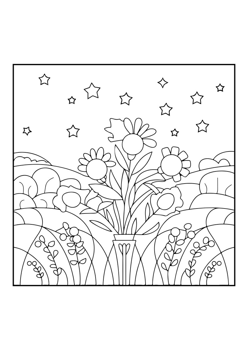 Libro para colorear "Hygge acogedor" con temática de naturaleza, 128 páginas, escenas sencillas y llamativas para adultos (descarga digital). imagen 12