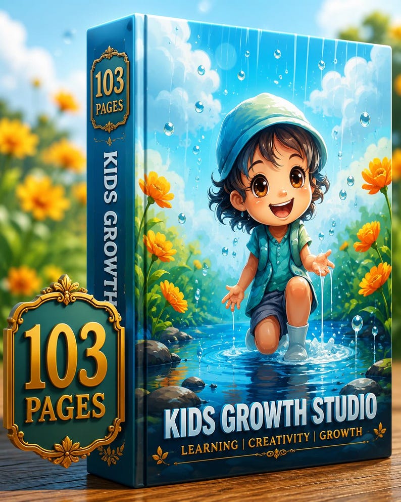 103ページの雨の日ぬり絵ブック｜幼児・未就学児向けアクティビティ（PDFダウンロード） 画像 1