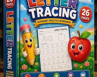 Alphabet Tracing Workbook | Preschool Kindergarten Handwriting Practice (Digital Download)