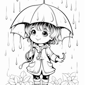 103ページの雨の日ぬり絵ブック｜幼児・未就学児向けアクティビティ（PDFダウンロード） 画像 16