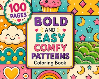 100 Páginas para Colorir com Temas Aconchegantes | Estampas Kawaii Simples e Vibrantes (Download Digital)