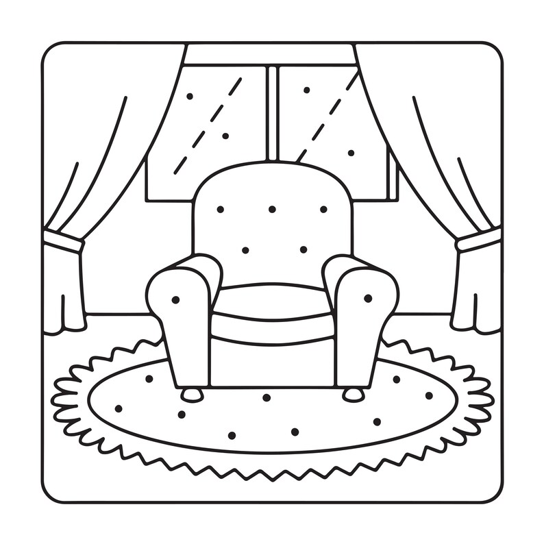 Kolorowanka „Cozy Nooks Bold Easy” | 90 stron, plik PDF do druku (pobranie cyfrowe) zdjęcie 5