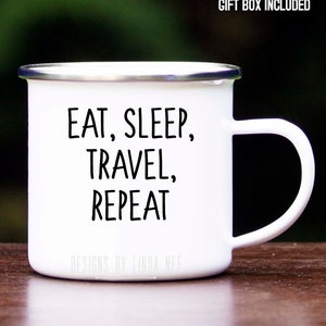 Traveler Gift Travel Camp Mug for Men and Women World Traveler Gift Vagabond Mug Gift for Traveler Adventurer Gift Travel Themed Gift MPH671