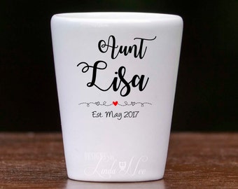 Other aunts me aunticorn from niece nephew cup Pregnancy announcement retirement Auntie to be 1.5 oz shot glass funny rainbow pole dancing unicorn