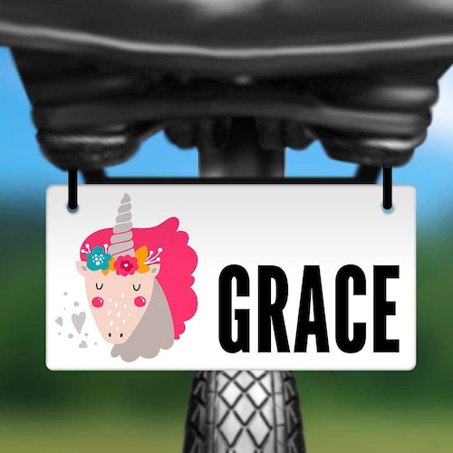 Kids Bike License Plate Girls Ladybug Personalized Bike Tag Etsy