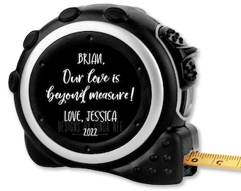 Our Love Is Beyond Measure Tape Measure Personalized Measuring Tape Gift for Husband Custom Tape Measure Gifts for Him TAPE15