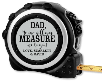 Dad No One Measures Up Personalized Tape Measure, Father's Day Gift, Personalized Gifts for Dad, Custom Tape Measure for Grandpa TAPE21