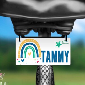 Mini License Plate Girls Personalized Bike License Plate Girls Bike Accessories Custom License Plate Vanity Name Plate Kids Room Decor BLP57