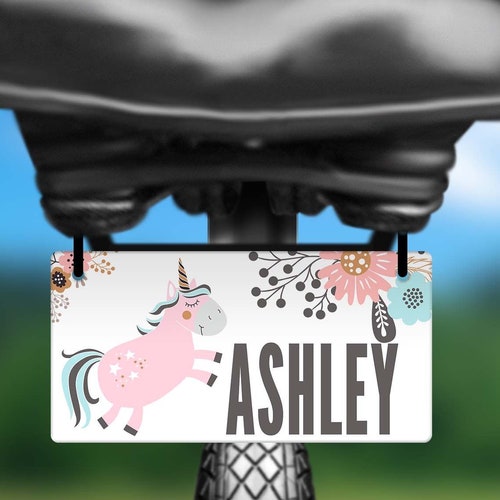 Kids Bike License Plate Girls Ladybug Personalized Bike Tag Etsy
