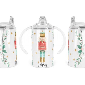Nußknacker Becher, Nußknacker Weihnachtsbecher, 12 Oz. Isolierter Becher mit Deckel, Kindertasse B-XMS004