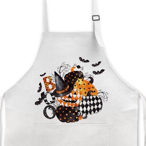 Halloween Kitchen Apron, Cute Pumpkin Apron for Women, Boo Spooky Apron  Kitchen Linens, Pumpkin Apron with Pockets, Clothing X-HAL008