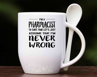 Pharmacy Coffee Mug, Gift for Pharmacist, Funny Pharmacist Mug, Pharmacy Gift, Gift for Doctor, Pharmacy School Gift, Med School MSA109