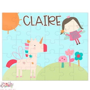 Personalized Puzzle for Kids, Unicorn Puzzle, Jigsaw Puzzle Kids Custom Puzzle Personalized Name Puzzle Children Puzzles Montessori 30 piece